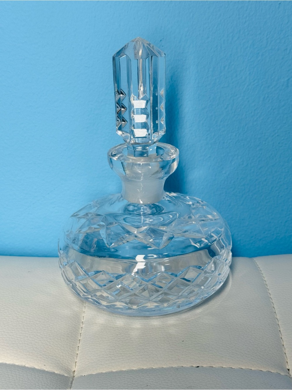 Vintage Waterford Crystal
Large Perfume Bottle with Notched Stopper